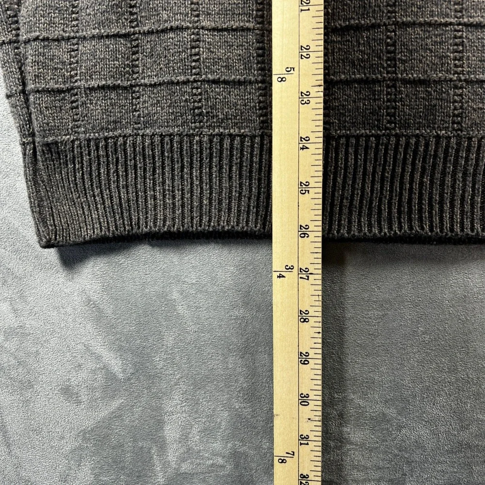 VTG Cypress Links Golf Wear Mens Large Gray Textured Grid Cotton Sweater Vest‎